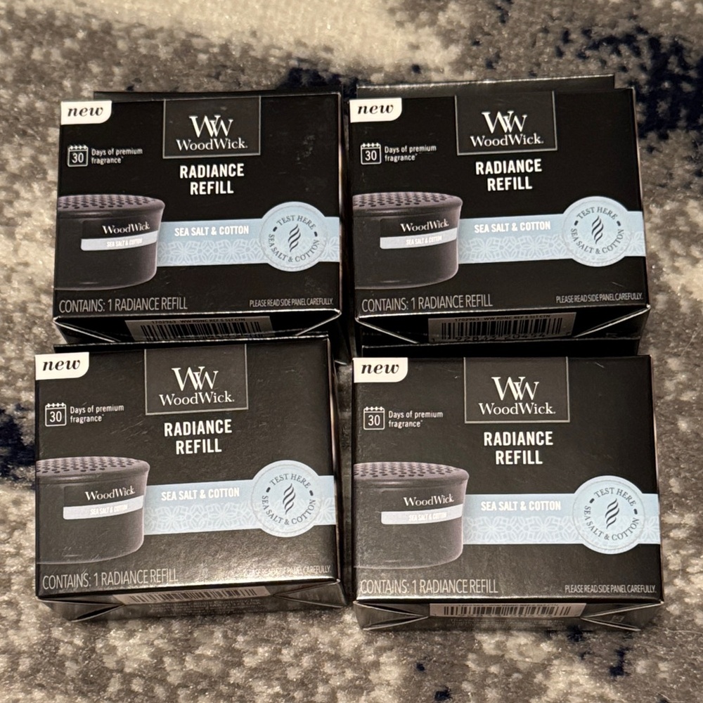 WoodWick Radiance Refill Sea Salt & Cotton x4